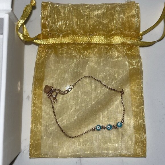 Mejuri Evil Eye Rose Gold Vermeil Bracelet (Old HTF style) - Picture 3 of 7